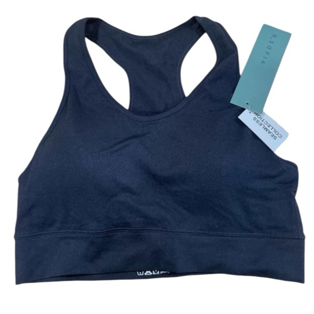 0412 New Women's R.Sofia Black Sports Bra